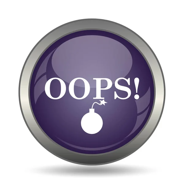 Oops Icon Internet Button White Background — Stock Photo, Image