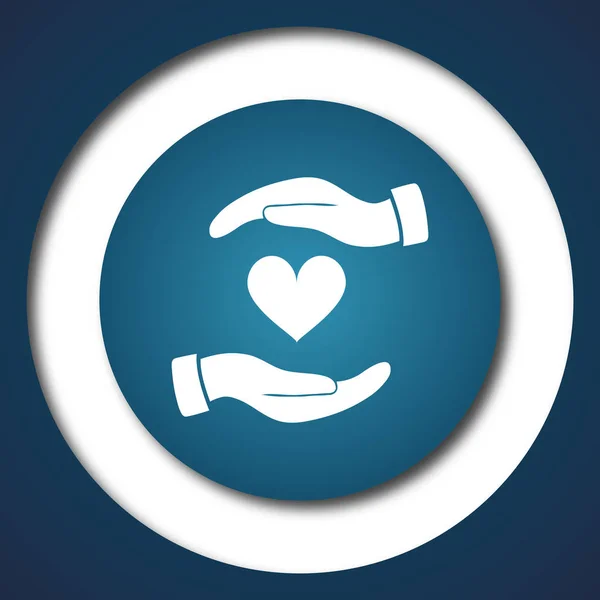 Hands holding heart icon