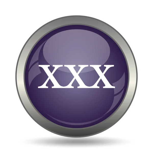 Ícone Xxx Botão Internet Fundo Branco — Fotografia de Stock