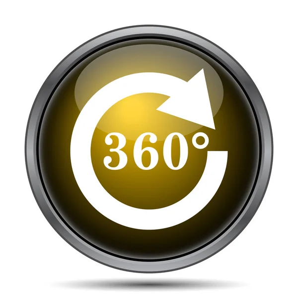 Yeniden Yükle 360 Simgesi Beyaz Arka Plan Üzerinde Internet Düğmesi — Stok fotoğraf