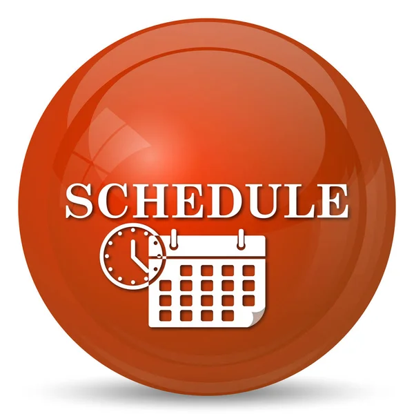 Schedule icon. Internet button on white background