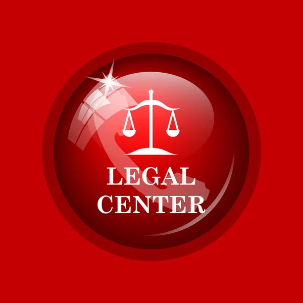 Het Pictogram Van Juridische Center Internet Knop Rode Achtergrond — Stockfoto