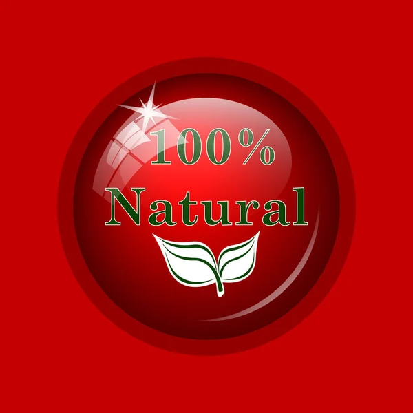 100% naturalny ikona — Zdjęcie stockowe