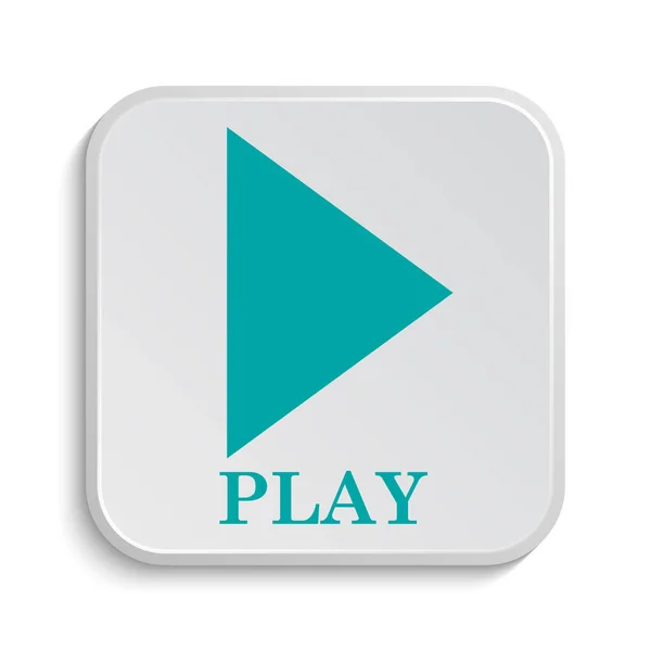 Play Symbol Internet Taste Auf Weißem Hintergrund — Stockfoto