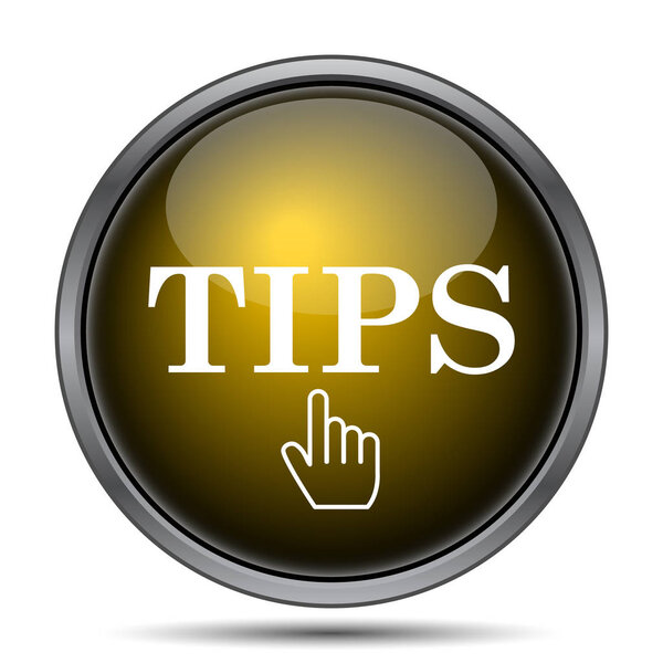 Tips icon. Internet button on white background