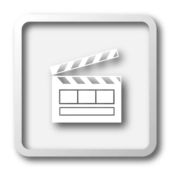 Піктограма Фільму Інтернет Кнопки Білому Тлі — стокове фото