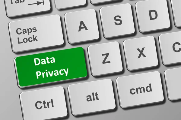 Close View Conceptual Keyboard Data Privacy Button — Stock Photo, Image