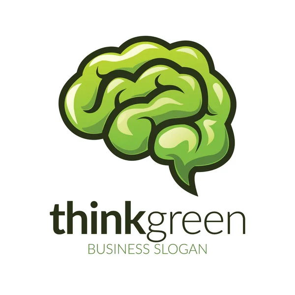 Pomyśl Zielone Logo Formacie Wektorowym — Zdjęcie stockowe