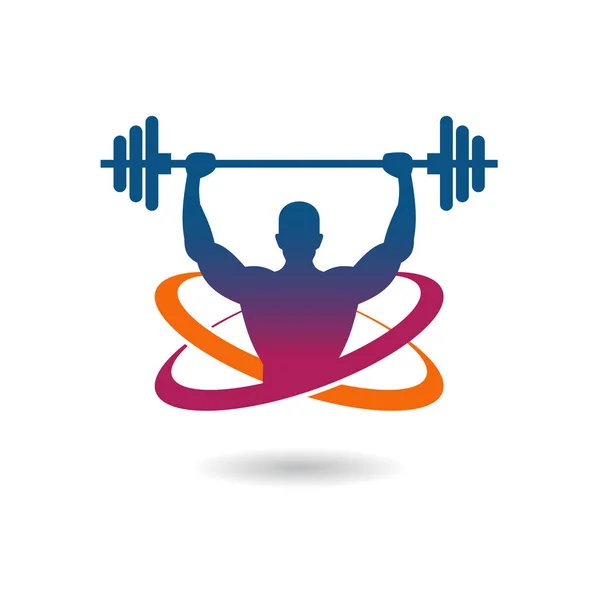 Gymnasium Fitness Logo Formato Vector — Fotografia de Stock