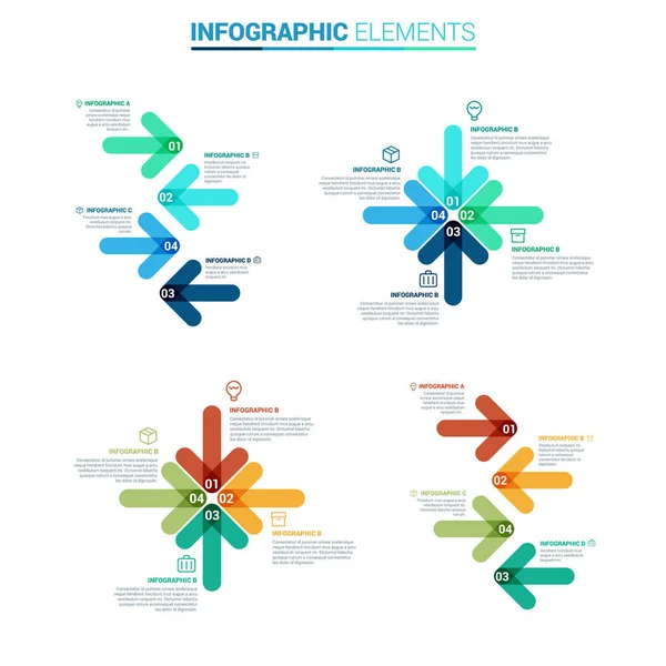 Infographic Şablonu Öğeleri Ayrı Ayrı Vektör Dosyası Içinde Katmanlı Vardır — Stok Vektör