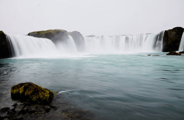 The famous Godafoss waterfall in Iceland