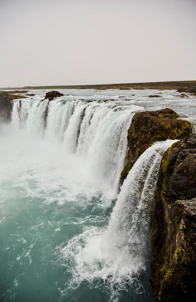 Godafoss-vízesés, a nyári. Izland — Stock Fotó