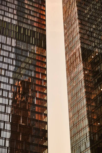 Bölge Moscow city. İş Merkezi. Gökdelenler ofisleri. 