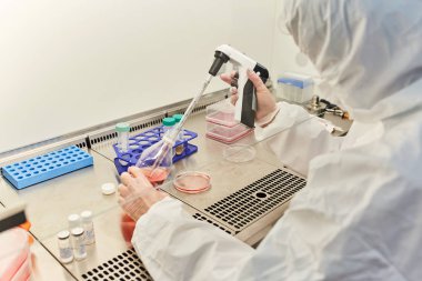 Doktor laboratuvar olarak çalışır. Doktor araştırma yürütmektedir.