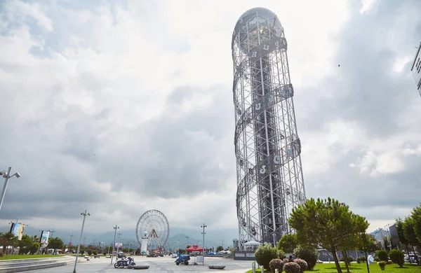 Alphabet tower in Batumi. Georgia. Summer. — Stock Photo, Image