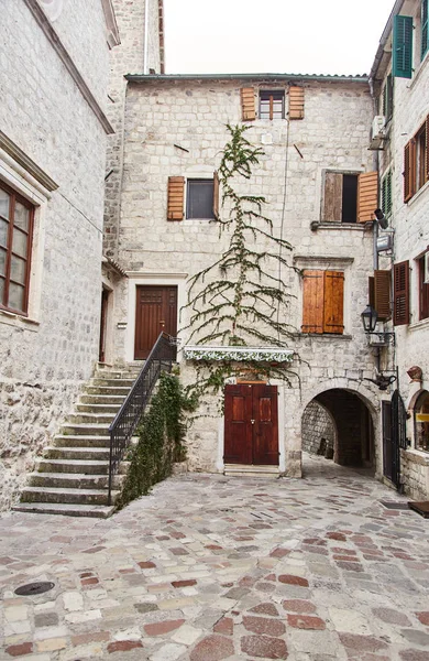 Montenegro. The Town Of Kotor. Streets of old Kotor. — Stock Photo, Image