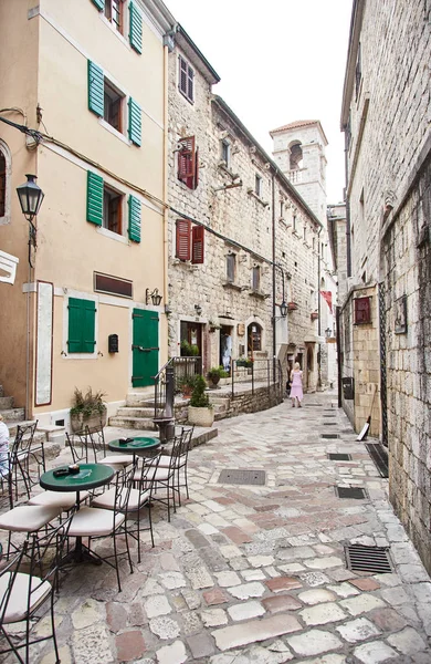 Montenegro. La citta 'di Kotor. Strade del vecchio Kotor . — Foto Stock