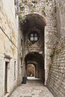 Karadağ. Kotor şehir. Eski Kotor sokaklarında. 