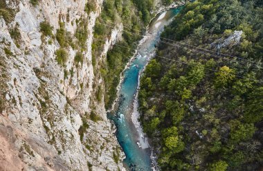 Avrupa'nın en derin kanyon. Tara river Kanyonu. Karadağ. 