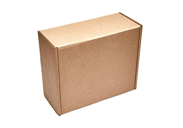 Lepenková krabice izolované na bílém pozadí — Stock fotografie
