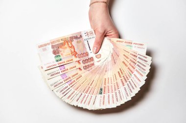 beyaz bir arka plan bir yandan ruble bir çok çekiyor.