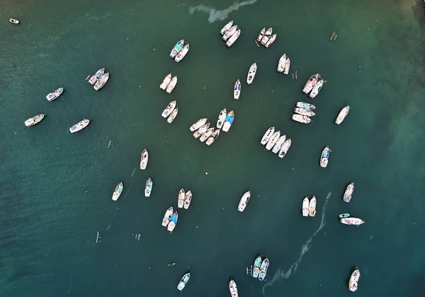 Vista aérea. barcos en Sri Lanka. Isla azul — Foto de Stock