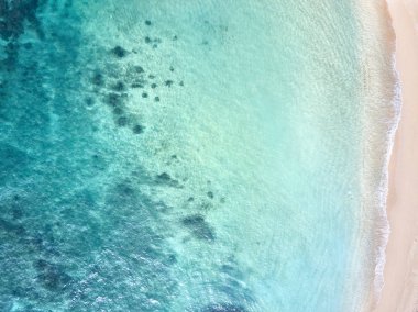 havadan görünümü. Vahşi Midigama Beach'te. Hint Okyanusu. Sri-lanka