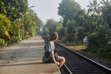 Demiryolu Sri Lanka mesafe içine uzanan tropikal