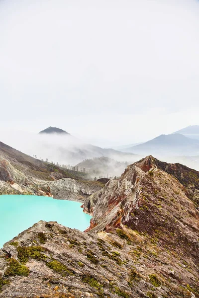 화산의 Ijen 분화구. — 스톡 사진