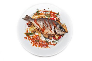 Beyaz bir tabak tabak tabak tabak tabak tabak servis edilir. Close. Izole