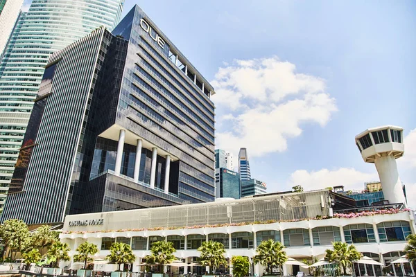 19 March, 2019 - Singapore: Skyscrapers in downtown of Singapore. Center of city with skyscrapers, Singapore — Stock Photo, Image