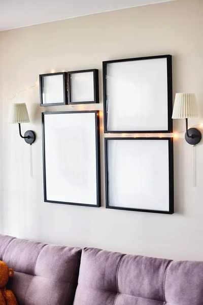 Different size framed photos. — Stock Photo, Image