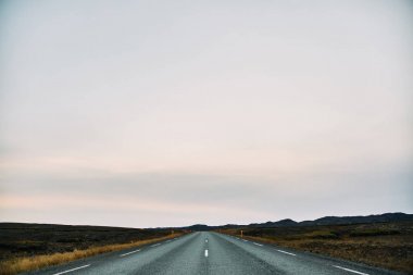 İzlanda 'nın inanılmaz manzaralarında güzel bir yol.