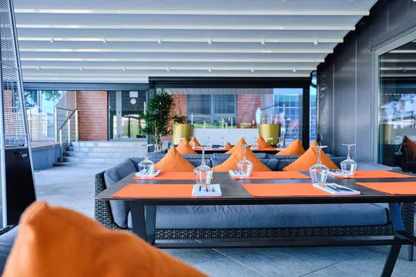 Restaurant summer terrace interior. Interior Design — Stock Photo, Image