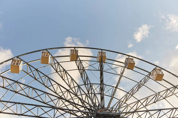 Ferris wheel. Amusement park. Ferris wheel cabins