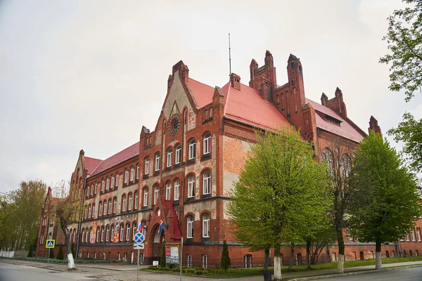 Gusev, Ρωσία - 2 Μαΐου 2020: Κολλέγιο Γεωργίας Fresco — Φωτογραφία Αρχείου