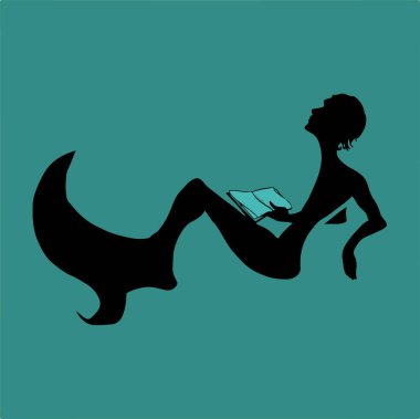 Sahilde deniz kızı adam dinlenme