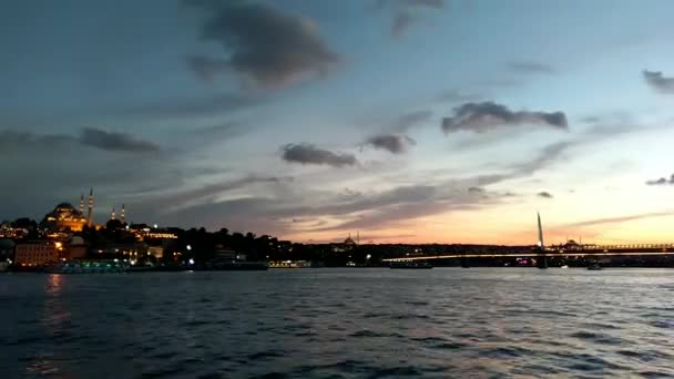 Istanbul Historic Cultural Architecture Sunset Its Natural Beauties — Stock Video