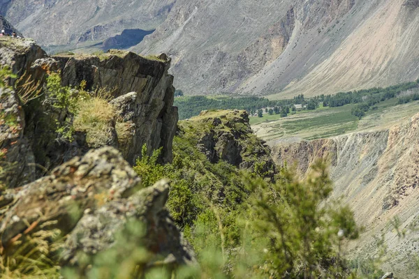 Hermosas Vistas Paisaje Naturaleza Altai Majestuoso Paisaje Altas Montañas Acantilados — Foto de Stock