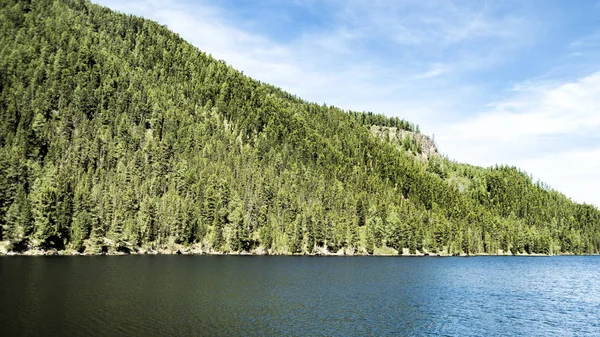 Hermosas Vistas Paisaje Naturaleza Altai Río Montaña Con Telón Fondo —  Fotos de Stock