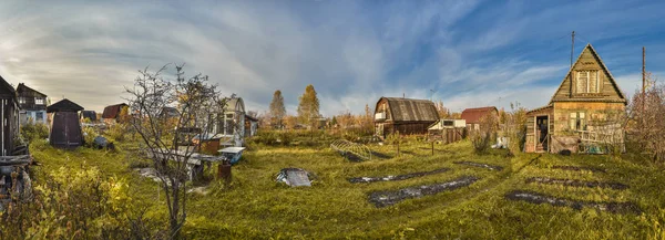 Köy Kırsal Kesimde Sonbahar Güzel Köy Yaz Evleri Kırsal Manzara — Stok fotoğraf
