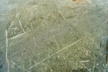 Güzel ve özgün doku. Karmaşık, anlaşılmaz, özgün ve ilginç doku, desen ve paslı metal yüzey çizikler ile ve eski püskü boya ile kaplı arka plan.