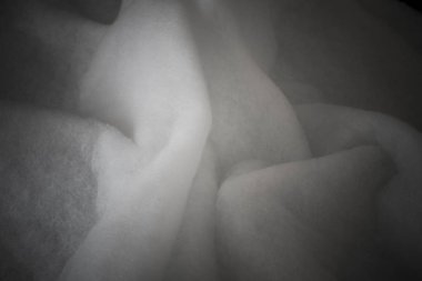 Güzel ve özgün doku. Karmaşık, anlaşılmaz, özgün ve ilginç doku, desen ve arka plan beyaz polyester ve polistiren doldurma.