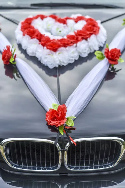 Wedding Theme Style Wedding Decor Decoration Red White Roses Shape — Stock Photo, Image