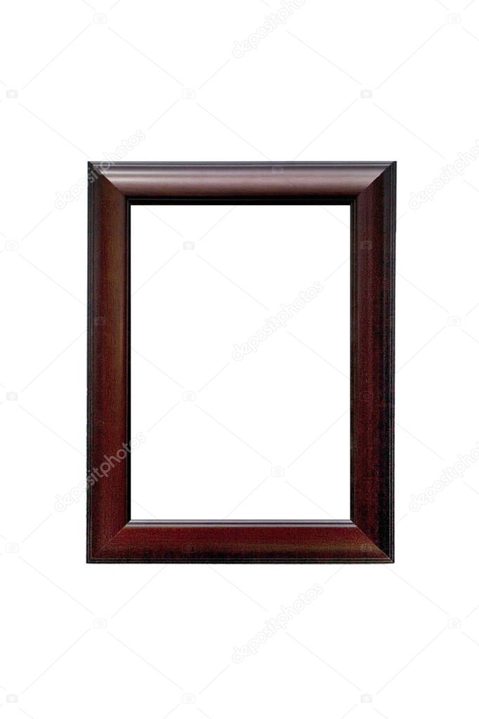 Beautiful and diverse subject. Beautiful wooden frame and baguette for paintings and art, creativity on a white insulating background.