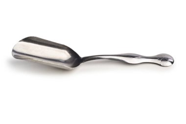 Güzel ve farklı bir konu. Güzel ve şık antika kaşık çay ve toplu bir beyaz arka plan yalıtım malzemeleri için.