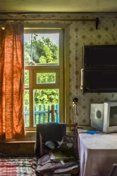 Güzel Farklı Bir Konu Güzel Özgün Evi Eski Ahşap Pencere — Stok fotoğraf