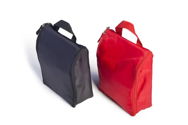 Beautiful Diverse Subject Two Beautiful Stylish Modern Plastic Bags Weaving — Stock Photo, Image