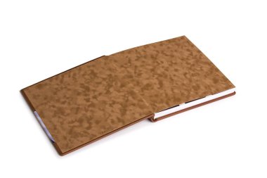Güzel ve farklı bir konu. Güzel ve pahalı şık kitap ve albümler, fotoğraf albümleri için bellek ve bir beyaz ve açık arka plan üzerinde fotoğrafları kaydetme.