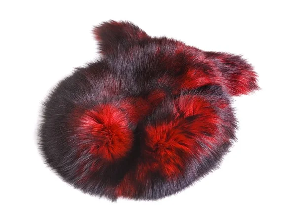 美しいと多様な主題 動物の赤とワインレッド色の美しい高価な部分 毛皮のマントは — ストック写真